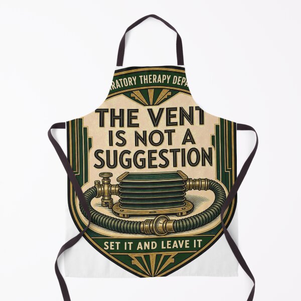 Item preview, The ventilator is not a suggestion for a respiratory therapist badge. designed and sold by BoosterShop.