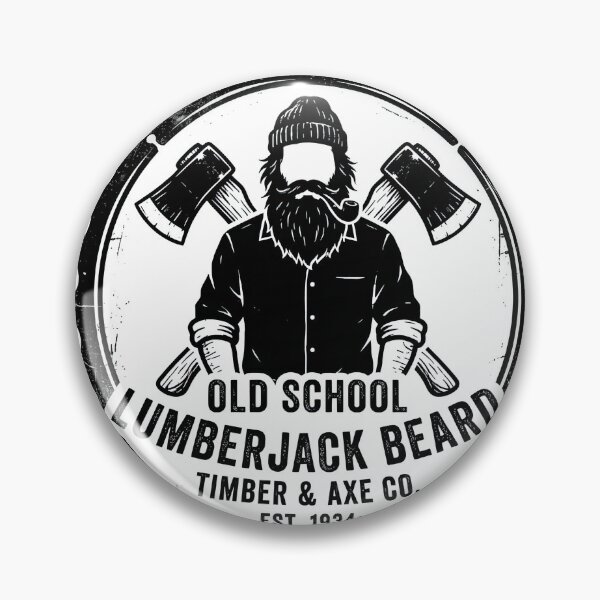 Item preview, Vintage Old School Lumberjack Beard Timber Axe Emblem designed and sold by Rahat3344.