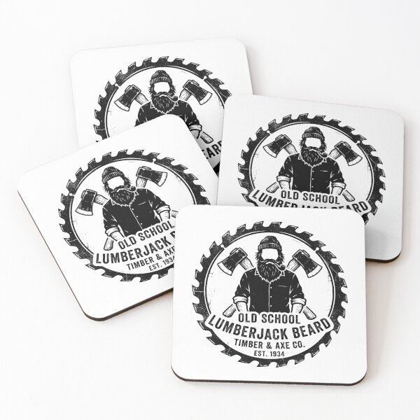 Item preview, Vintage Old School Lumberjack Beard Timber Axe Emblem designed and sold by Rahat3344.