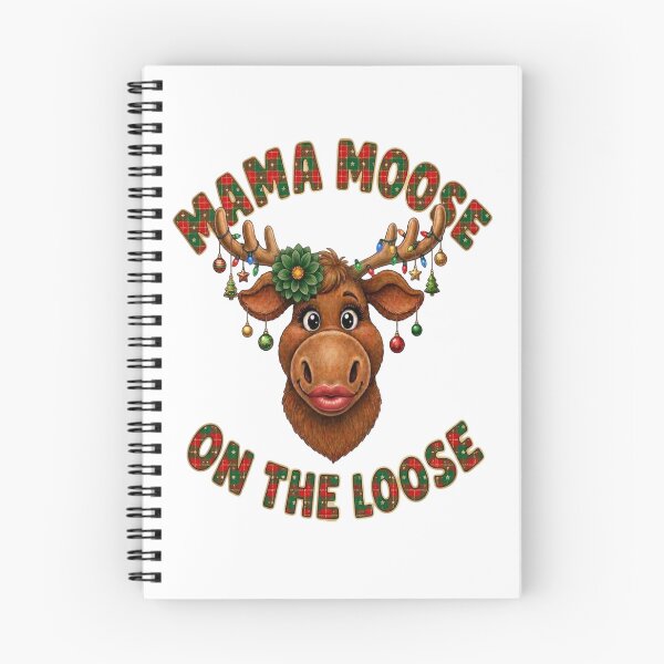 Item preview, Momma Moose Sleigh Bells Ring Cute Animal Art designed and sold by ScenicRoute66.