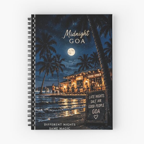 Item preview, Midnight Goa Salt Air Good Vibes Moonlight designed and sold by Goanheartprints.