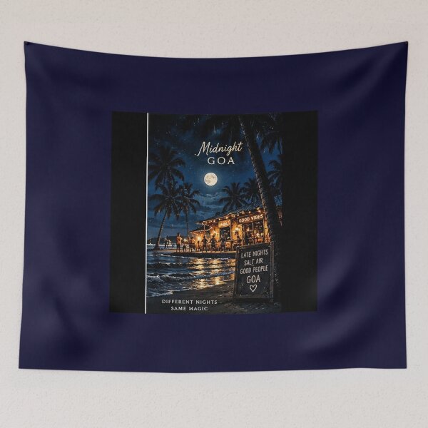 Item preview, Midnight Goa Salt Air Good Vibes Moonlight designed and sold by Goanheartprints.