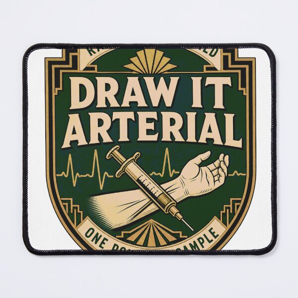 Item preview, Arterial puncture Radial artery Guild Blood gas analysis Deco badge designed and sold by BoosterShop.
