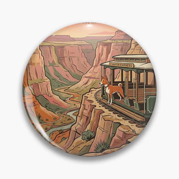 Item preview, Basenji Canyon Tram Explorer designed and sold by PictoVibe.