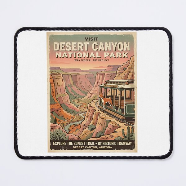 Item preview, Basenji Canyon Tram Explorer designed and sold by PictoVibe.