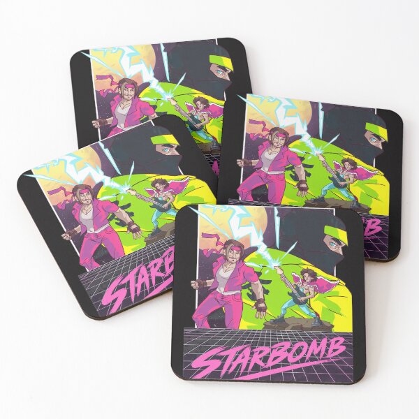Item preview, STARBOMB 80s Retro Neon Grid Synthwave designed and sold by Lagoart.