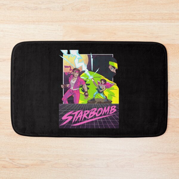 Item preview, STARBOMB 80s Retro Neon Grid Synthwave designed and sold by Lagoart.