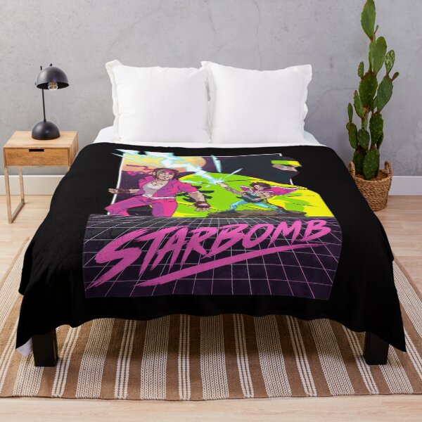 Item preview, STARBOMB 80s Retro Neon Grid Synthwave designed and sold by Lagoart.