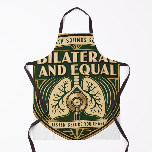 Item preview, Both sides and equally on each side, breathing sounds, Art Deco, lungs, coat of arms designed and sold by BoosterShop.