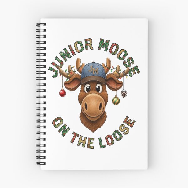 Item preview, Junior Moose Sleigh Bells Ring Cute Animal Art designed and sold by ScenicRoute66.