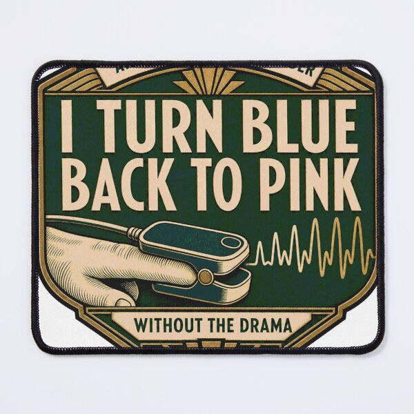 Item preview, I'll turn blue back into pink. Respiratory Management Deco Badge designed and sold by BoosterShop.
