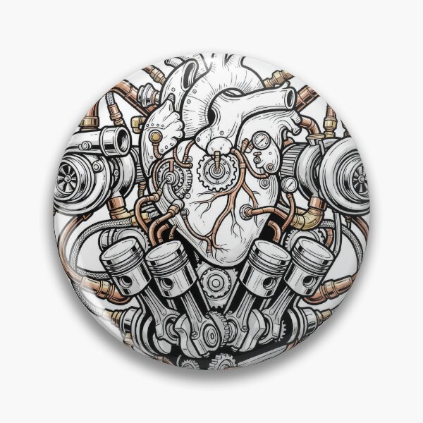 Item preview, Anatomical Mechanical Engine Heart Twin Turbo Steampunk designed and sold by Rahat3344.