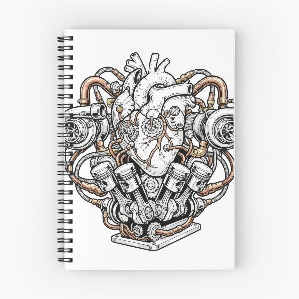 Item preview, Anatomical Mechanical Engine Heart Twin Turbo Steampunk designed and sold by Rahat3344.
