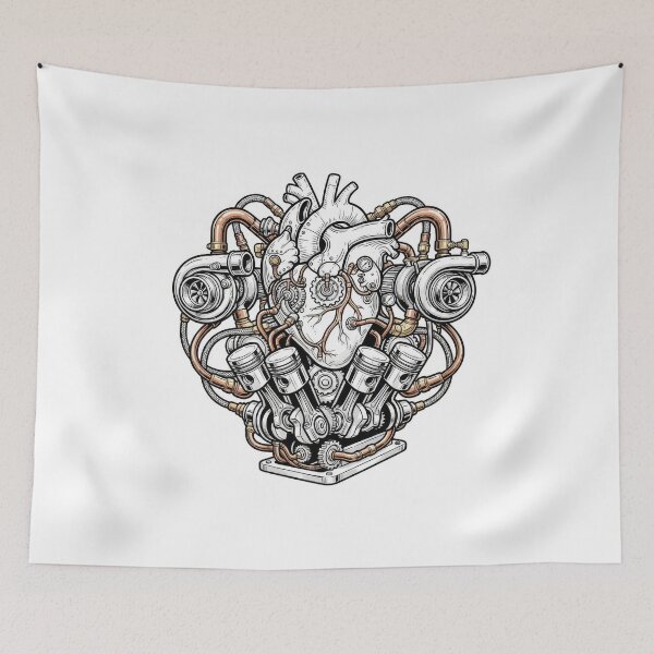 Item preview, Anatomical Mechanical Engine Heart Twin Turbo Steampunk designed and sold by Rahat3344.