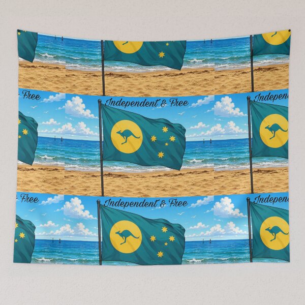 Item preview, Independent and Free Australia beach designed and sold by Kangaroo Sun.