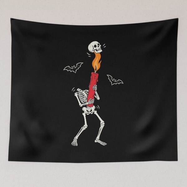 Item preview, Skeleton Holding Red Candle Halloween Design designed and sold by Krasnovaovaova.