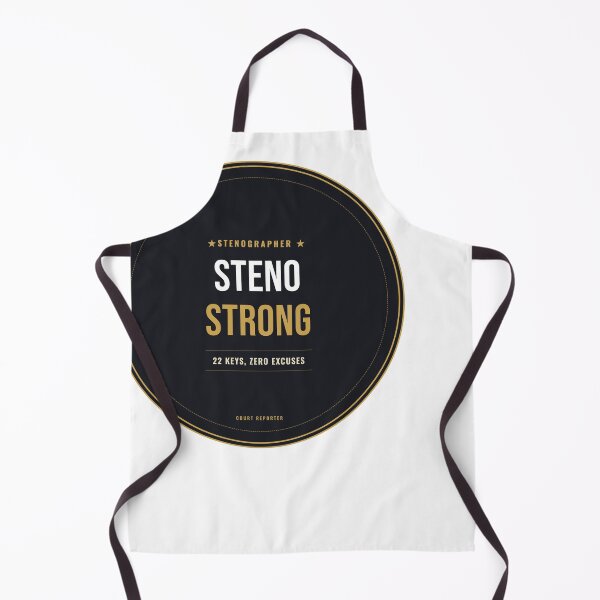 Item preview, Steno Strong 22 Keys Zero Excuses Court Reporter Seal designed and sold by SlowMadeShelf.