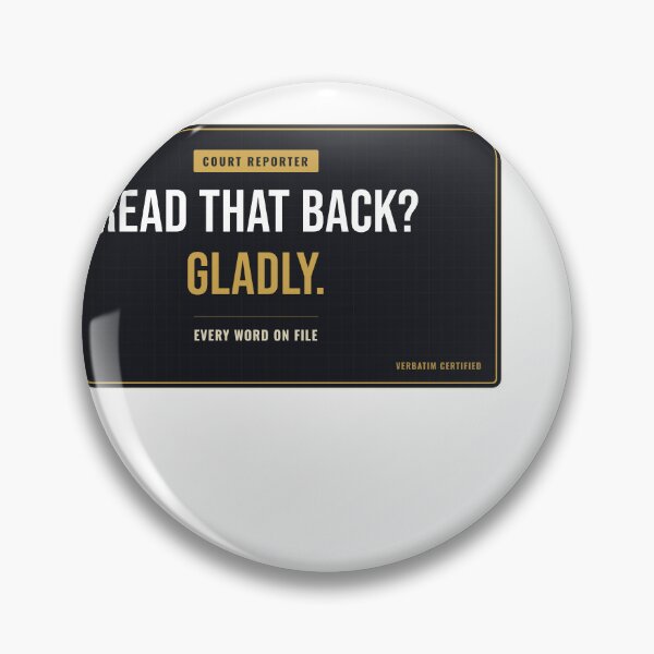 Item preview, Read That Back? Gladly. Court Reporter designed and sold by SlowMadeShelf.