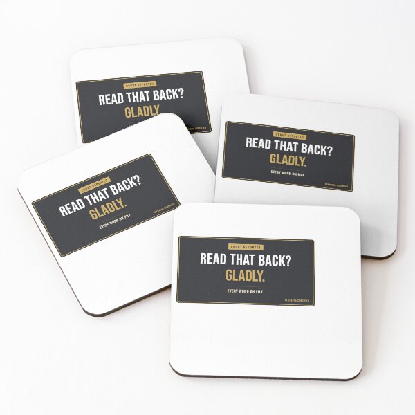 Item preview, Read That Back? Gladly. Court Reporter designed and sold by SlowMadeShelf.