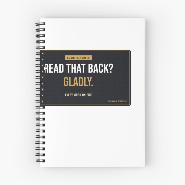 Item preview, Read That Back? Gladly. Court Reporter designed and sold by SlowMadeShelf.