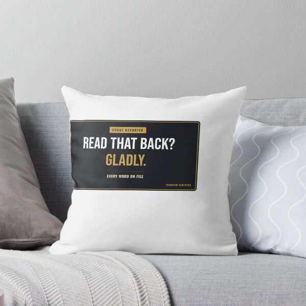 Item preview, Read That Back? Gladly. Court Reporter designed and sold by SlowMadeShelf.