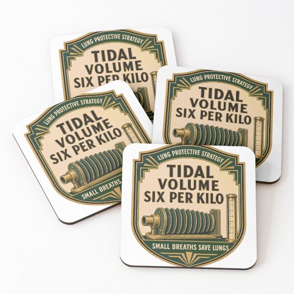 Item preview, Tidal volume six per kilogram. Lung-protective ventilation badge. designed and sold by BoosterShop.