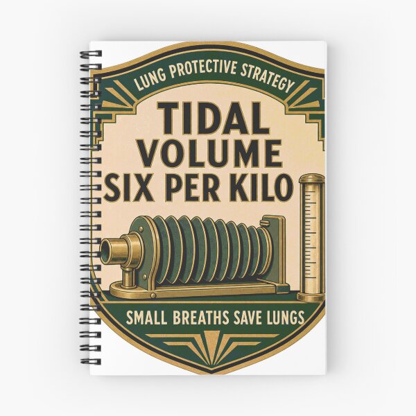 Item preview, Tidal volume six per kilogram. Lung-protective ventilation badge. designed and sold by BoosterShop.