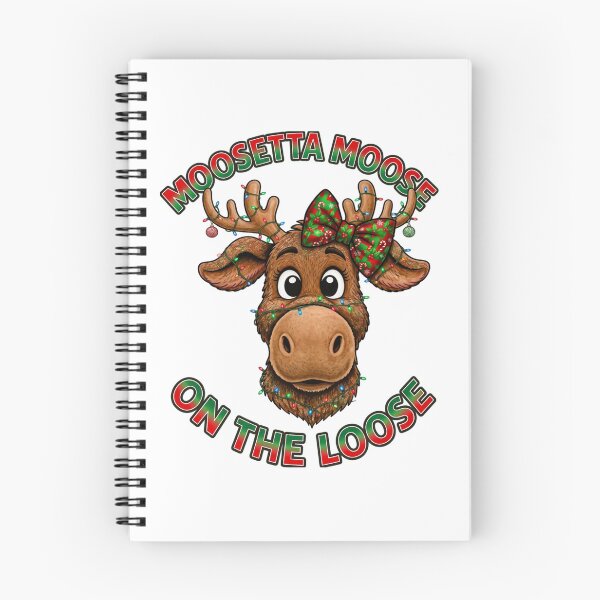 Item preview, Moosetta Moose Sleigh Bells Ring Cute Animal Art designed and sold by ScenicRoute66.