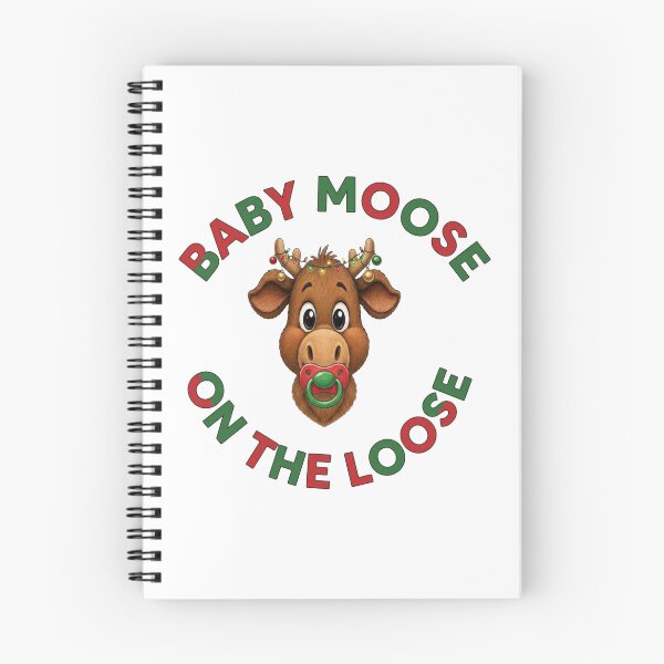 Item preview, Baby Moose Sleigh Bells Ring Cute Animal Art designed and sold by ScenicRoute66.