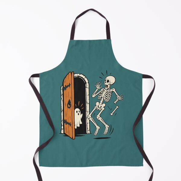 Item preview, Skeleton Opening Haunted Door with Ghost Halloween Design designed and sold by Krasnovaovaova.