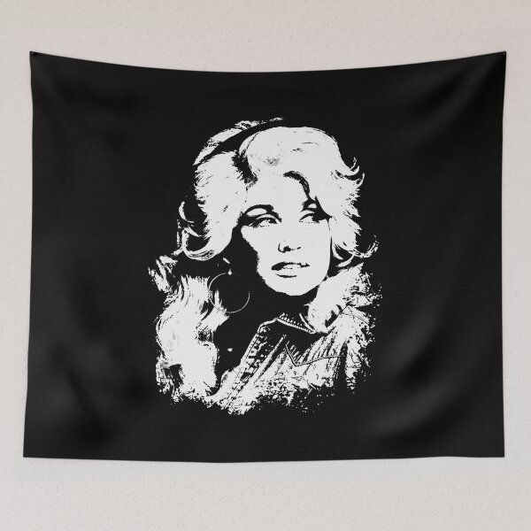 Item preview, Dolly Parton Black & White Distressed Portrait Tee designed and sold by Claudia5010088.