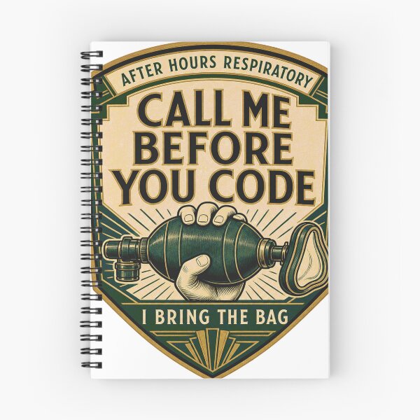 Item preview, Call Me Before It Gets Critical Night Shift Respiratory Therapy Badge designed and sold by BoosterShop.