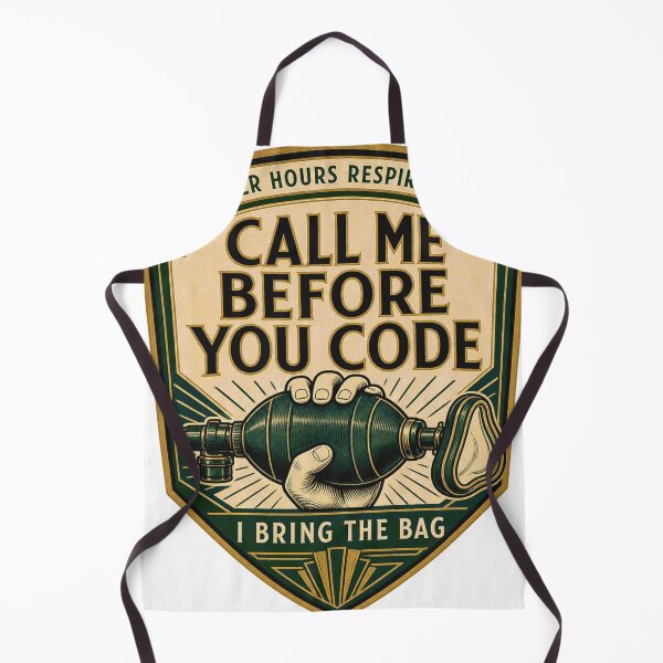 Item preview, Call Me Before It Gets Critical Night Shift Respiratory Therapy Badge designed and sold by BoosterShop.