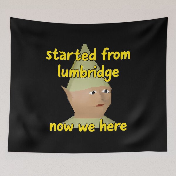 Item preview, Started from Lumbridge Now We Here Elf Meme designed and sold by Bloowardi.