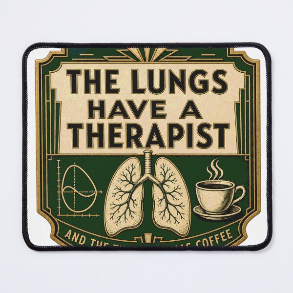 Item preview, The lungs have a therapist, lung function lab, deco coat of arms designed and sold by BoosterShop.
