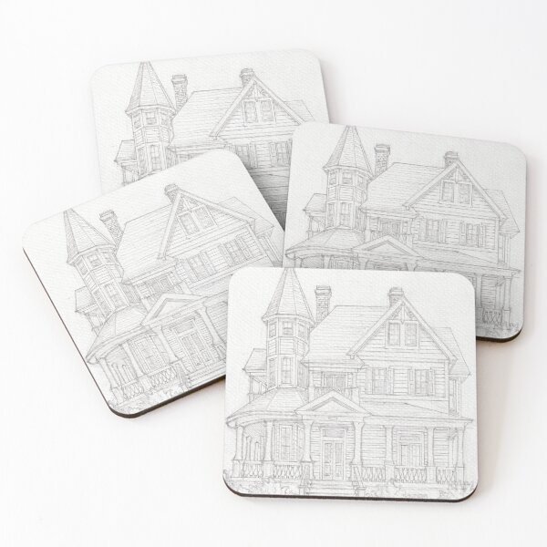 Item preview, Victorian House Pencil Sketch  designed and sold by LemonJulesArt.