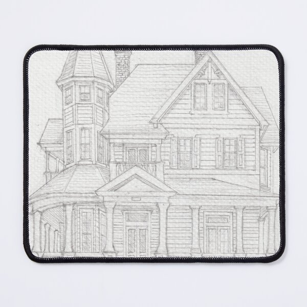 Item preview, Victorian House Pencil Sketch  designed and sold by LemonJulesArt.