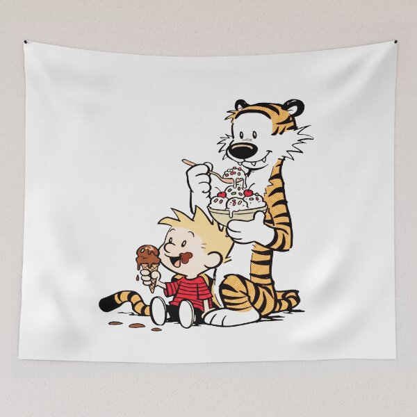 Item preview, Calvin and Hobbes Enjoying Ice Cream designed and sold by laschikarin.