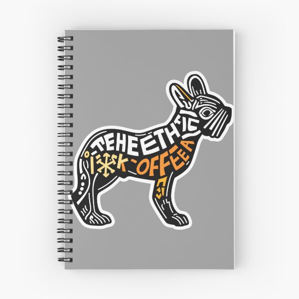 Item preview, French Bulldog Coffee Lover Sticker | Bold Typography Dog Art designed and sold by RobertArt08.