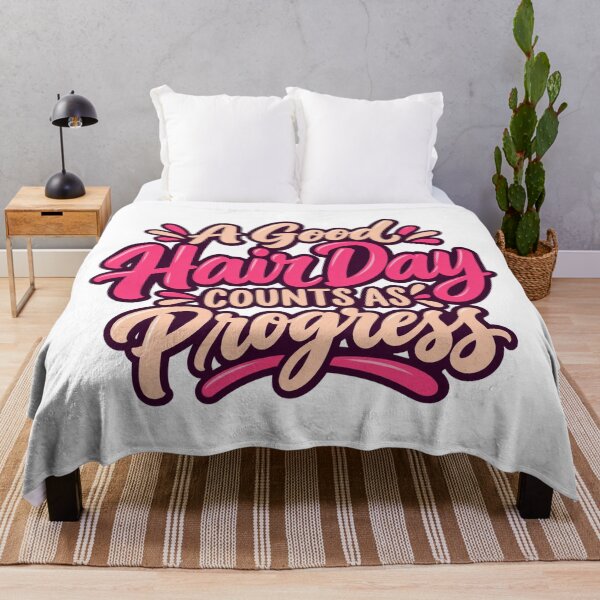 Item preview, Good Hair Day Counts as Progress Pop Lettering designed and sold by Bikivuno.