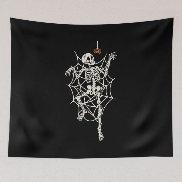 Item preview, Dancing Skeleton with Hanging Spider Halloween Design designed and sold by Krasnovaovaova.