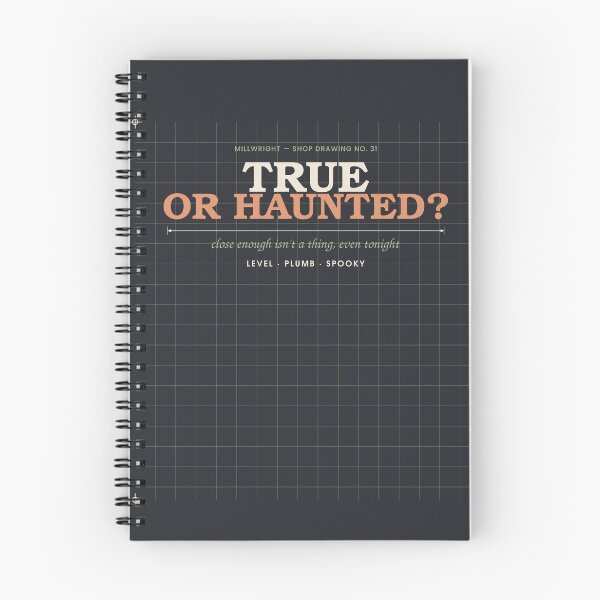Item preview, True or Haunted? — Millwright Halloween Badge designed and sold by SlowMadeShelf.