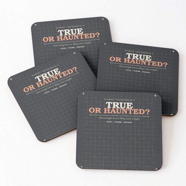 Item preview, True or Haunted? — Millwright Halloween Badge designed and sold by SlowMadeShelf.
