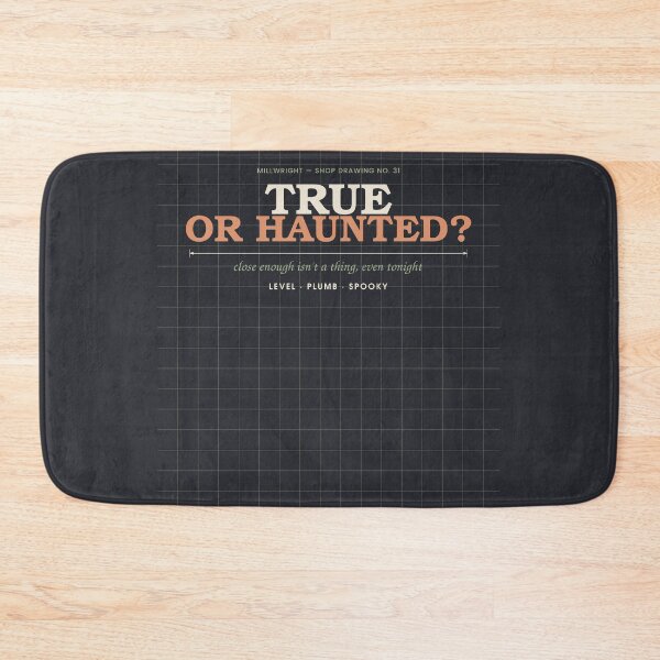 Item preview, True or Haunted? — Millwright Halloween Badge designed and sold by SlowMadeShelf.