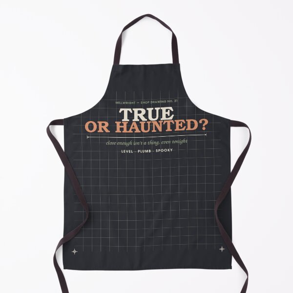 Item preview, True or Haunted? — Millwright Halloween Badge designed and sold by SlowMadeShelf.