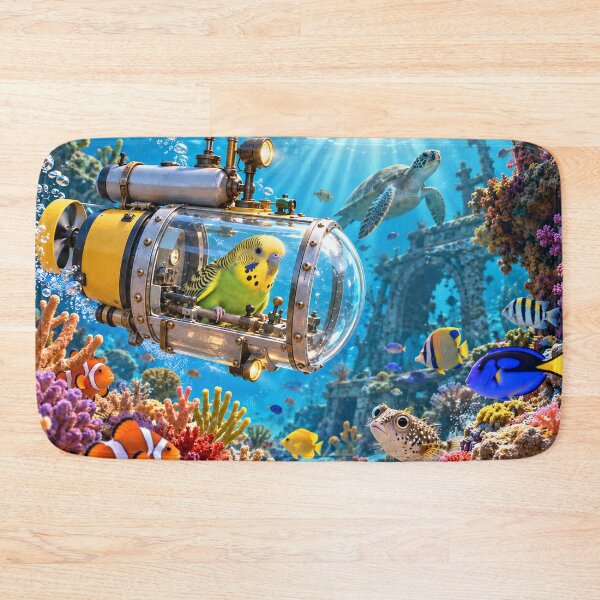 Item preview, Little Budgie Bird, Big Ocean Adventure designed and sold by nikkolaus.