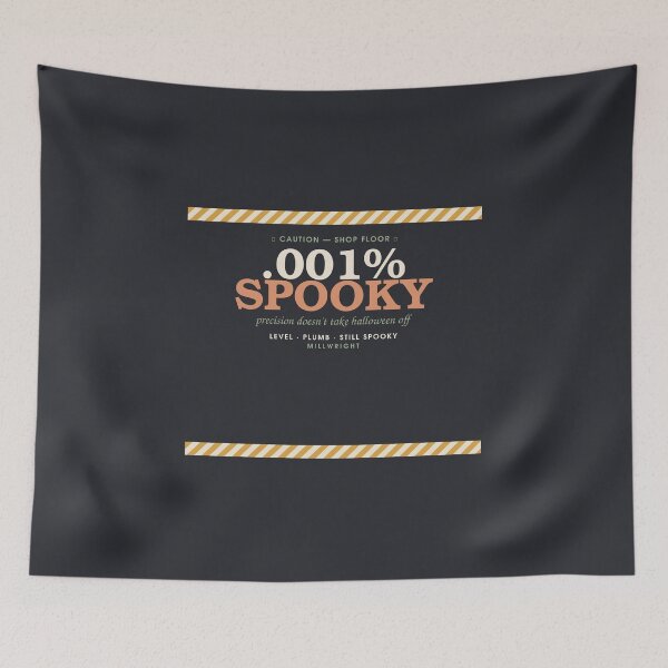 Item preview, .001% Spooky — Millwright Halloween Badge designed and sold by SlowMadeShelf.