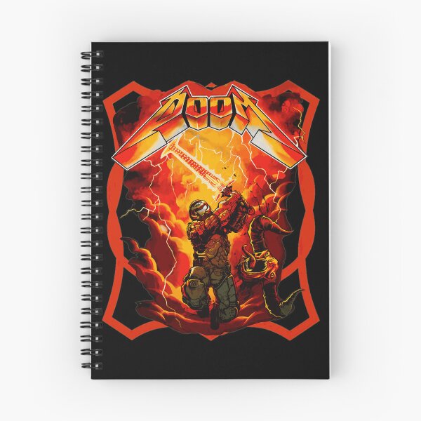 Item preview, DOOM Slayer Fighting Demons - Heavy Metal Game Art designed and sold by BruceJo2744454.