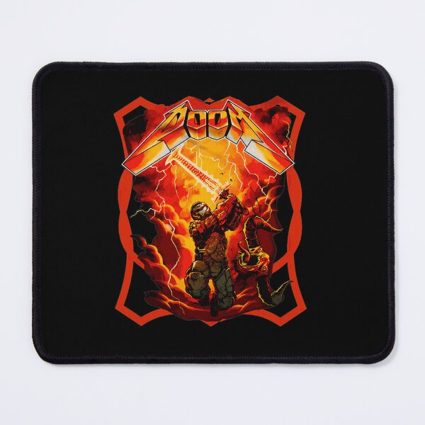 Item preview, DOOM Slayer Fighting Demons - Heavy Metal Game Art designed and sold by BruceJo2744454.