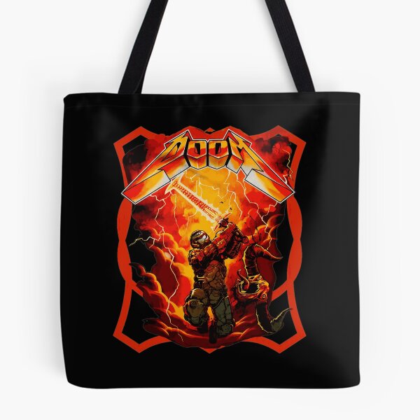 Item preview, DOOM Slayer Fighting Demons - Heavy Metal Game Art designed and sold by BruceJo2744454.